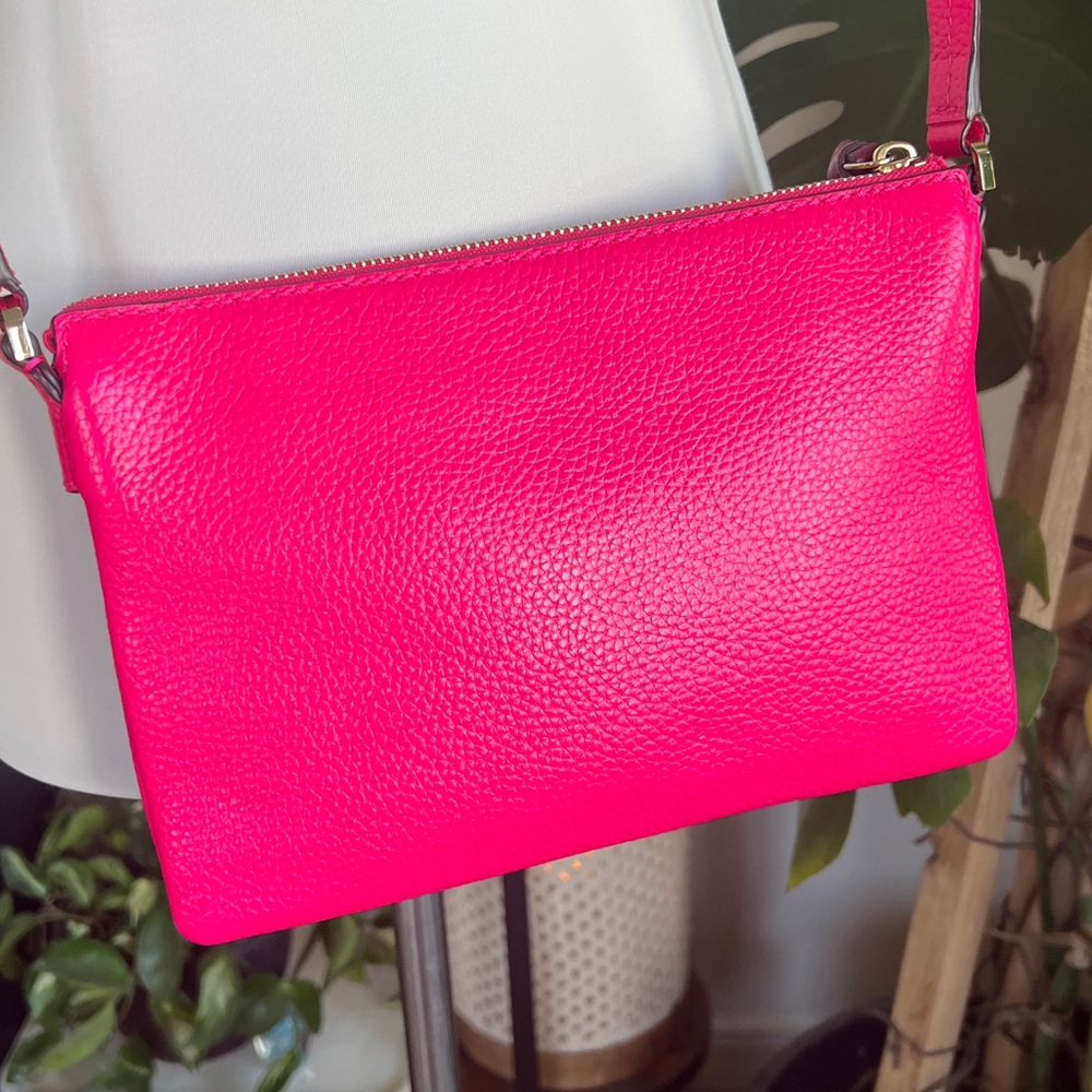 Kate Spade Bright Pink Crossbody Bag with Tassel Accents - Picture 11 of 16